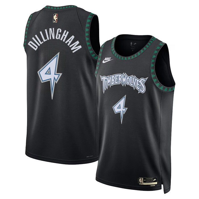 KODYSPORTS Premium Basketball Rob Dillingham #4 Minnesota Timberwolves Statement Edition Fan Support Team Jersey - Black