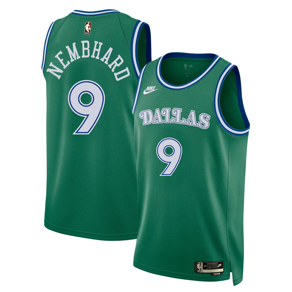KODYSPORTS Premium Basketball Ryan Nembhard #9 Dallas Mavericks Classic Edition Fan Support Team Jersey - Green