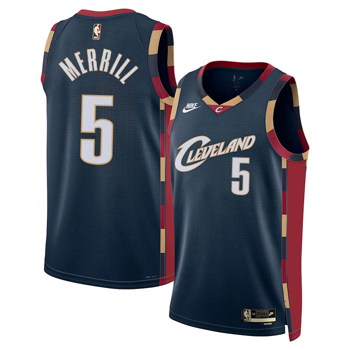 KODYSPORTS Premium Basketball Sam Merrill #5 Cleveland Cavaliers Classic Edition Fan Support Team Jersey - Navy