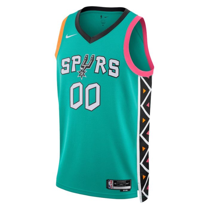 KODYSPORTS Premium Basketball San Antonio Spurs Unisex 2023/24 2023 Swingman Custom Jersey - City Edition - Turquoise