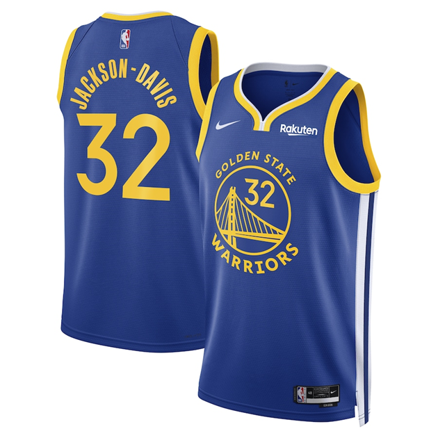 KODYSPORTS Premium Basketball Trayce Jackson-Davis Golden State Warriors 2024 Icon Edition Fan Support Team Jersey - Royal