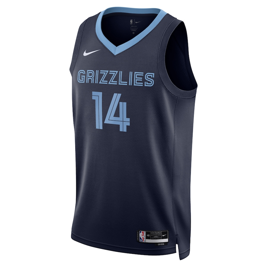 KODYSPORTS Premium Basketball Zach Edey Memphis Grizzlies 2024 Icon Edition Fan Support Team Jersey - Navy
